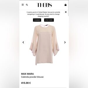 Max Mara Calenda Powder blouse size L